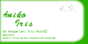 aniko iris business card